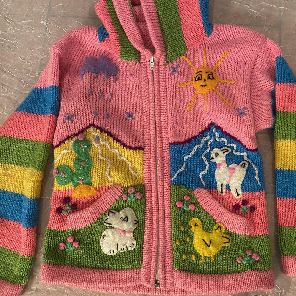 Sisandina Child's knit zip hooded sweater